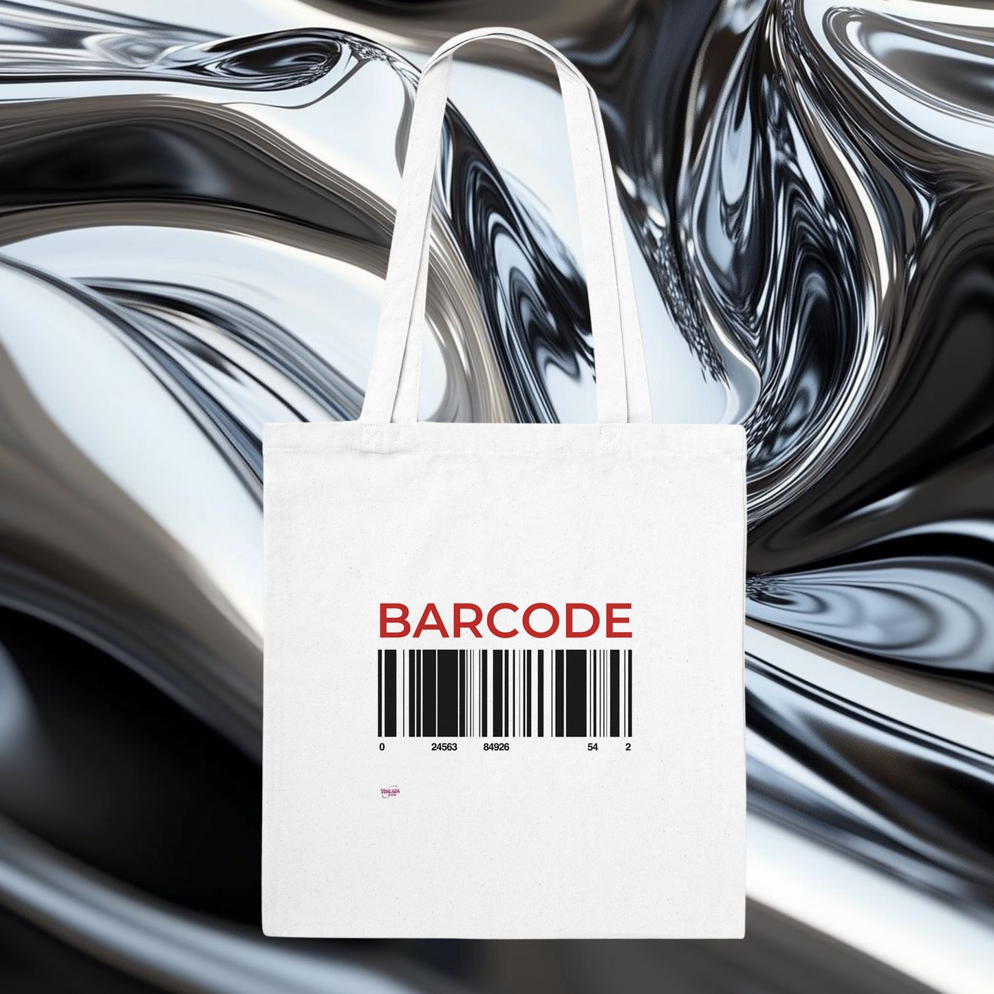 Classic Tote Bag White ”Barcode” Best quality