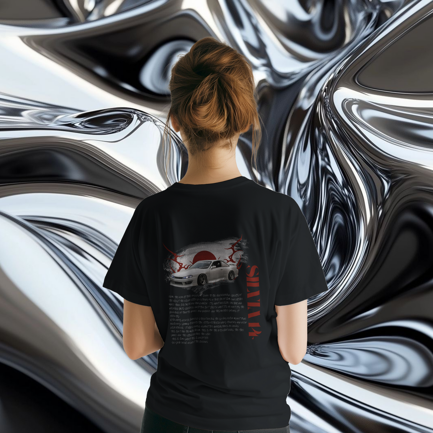 Classic Unisex Crewneck T-shirt Nissan S14 JDM style " Dark colour"