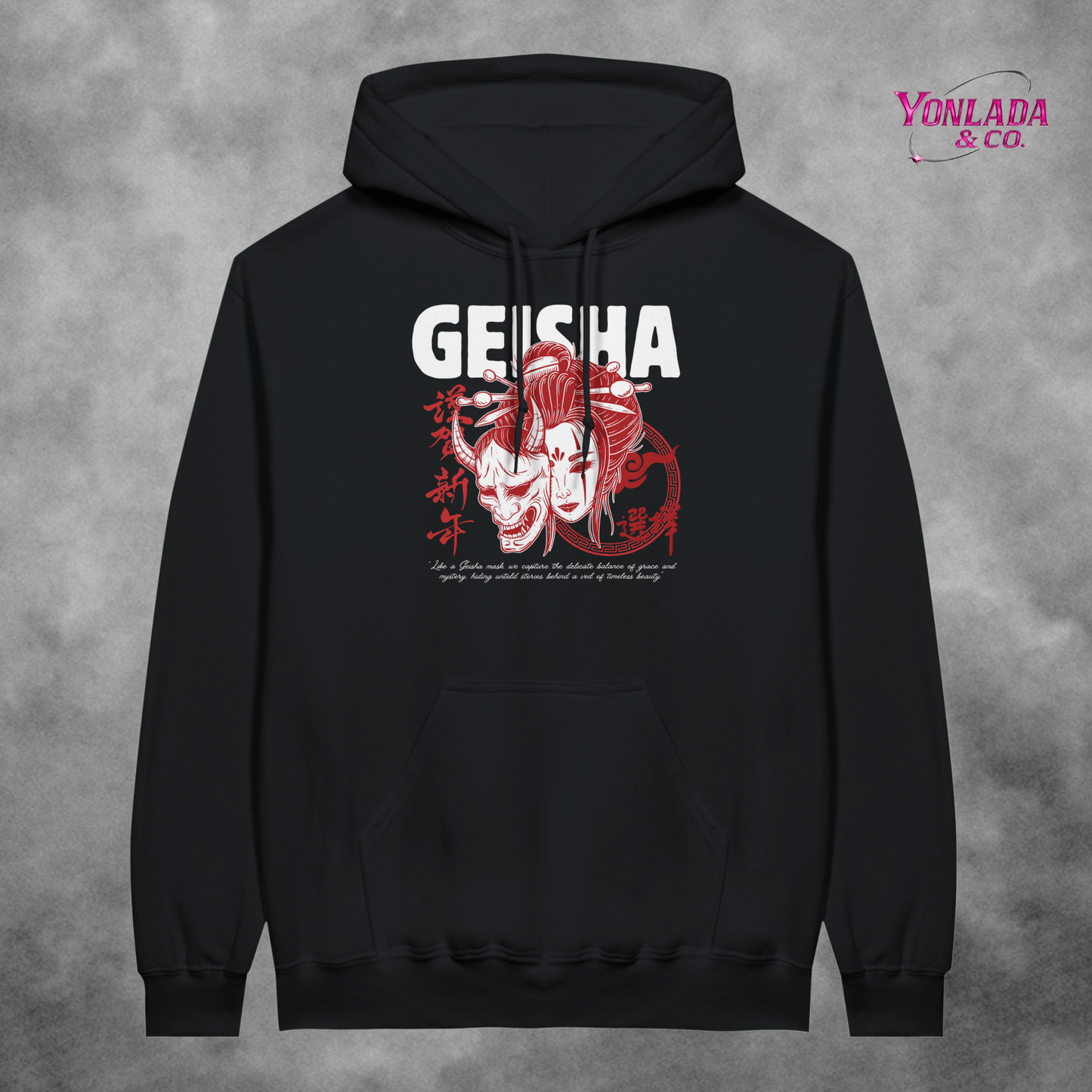 Unisex Pullover Hoodie with motive "geisha"