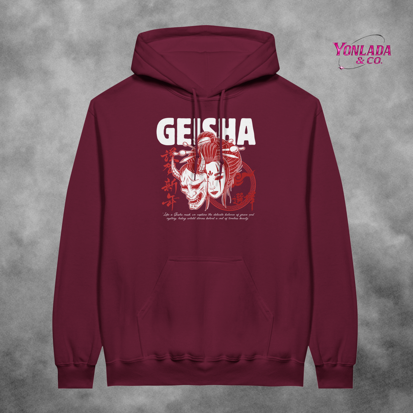 Unisex Pullover Hoodie with motive "geisha"