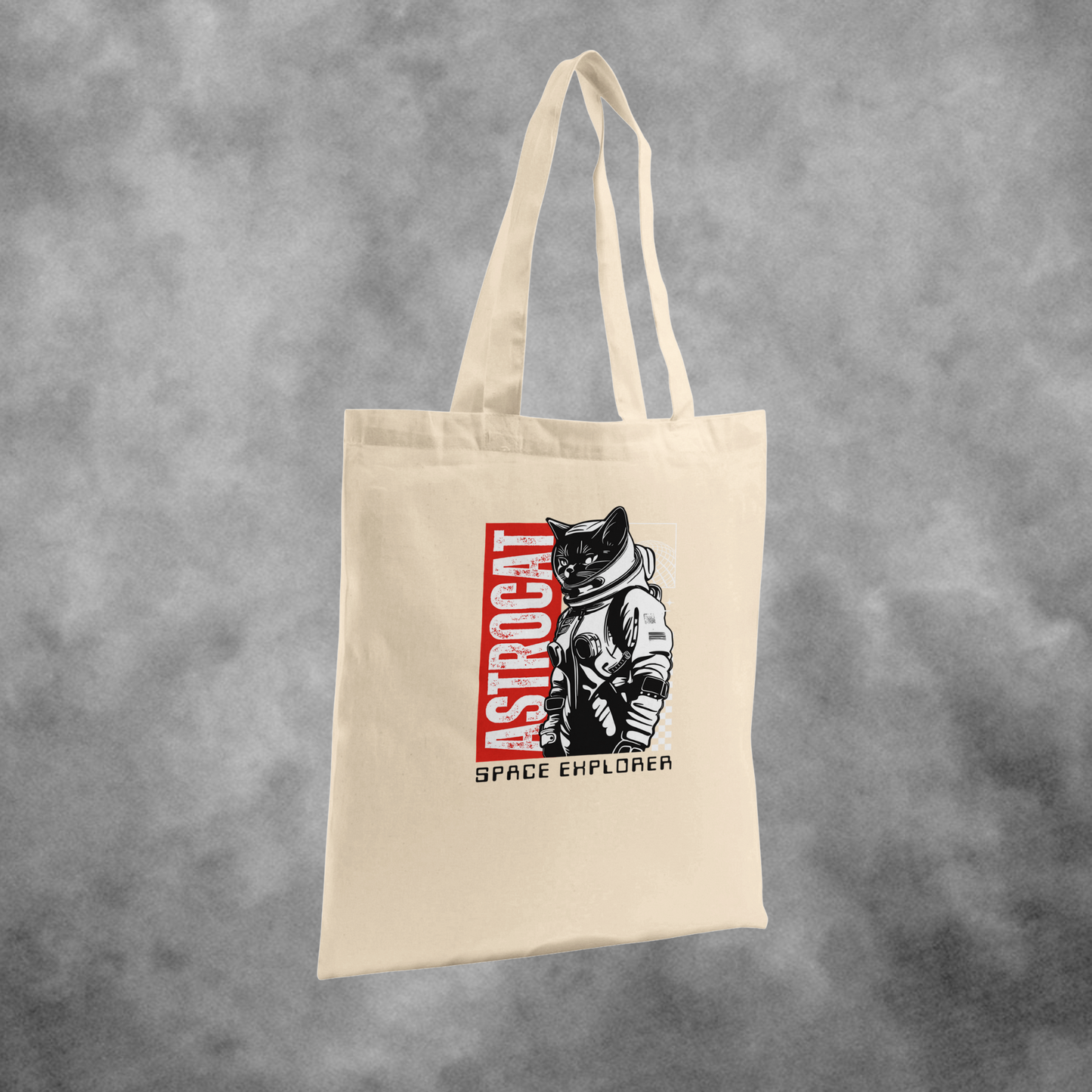 Organic Tote Bag | with motive " ASTROCAT" 100% organic cotton - Premium Tote Bag
