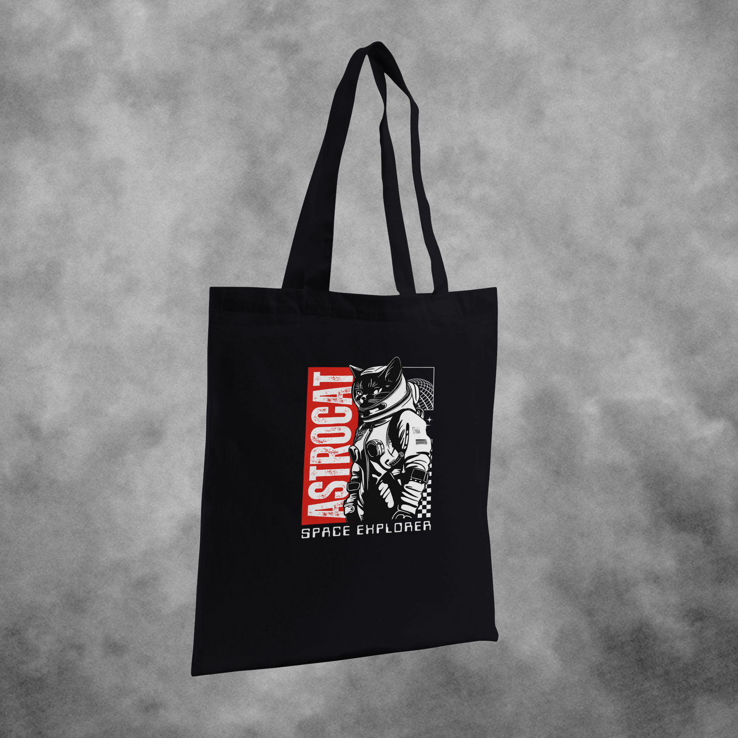 Organic Tote Bag | with motive " ASTROCAT" 100% organic cotton - Premium Tote Bag