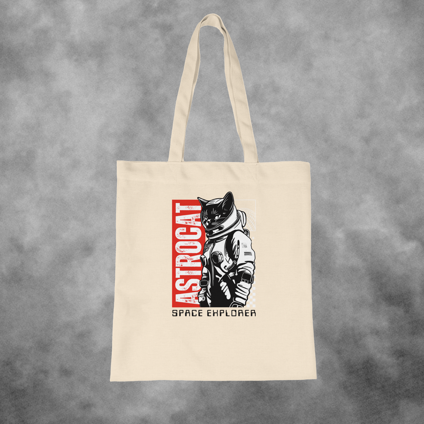 Organic Tote Bag | with motive " ASTROCAT" 100% organic cotton - Premium Tote Bag