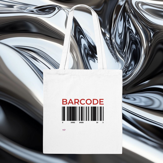 Classic Tote Bag White ”Barcode” Best quality