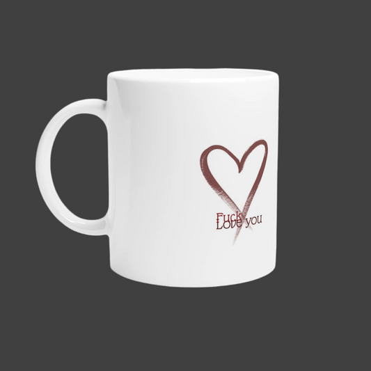 White 11oz Ceramic Mug with motive
