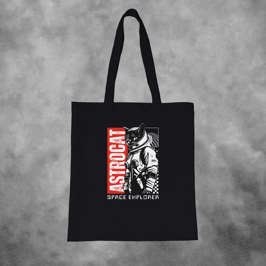 Organic Tote Bag | with motive " ASTROCAT" 100% organic cotton - Premium Tote Bag